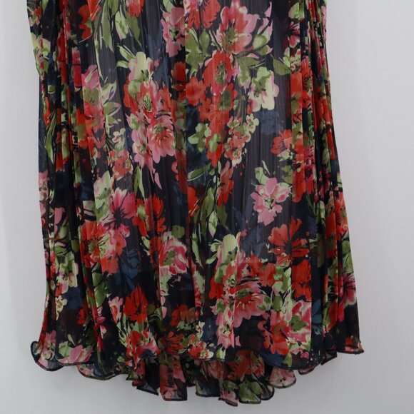 Black Sheep Pleated Mini Dress Womens XS Black Coquette Fairycore Bloomcore Boho - Picture 8 of 16